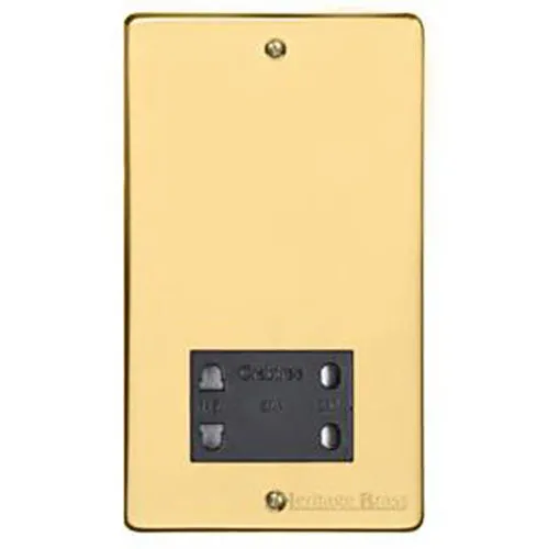 Elite Flat Plate Range-Polished Brass-Shaver Socket Output Voltage 110/240V