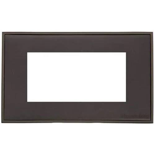 Executive Range-Matt Bronze-4 Module Euro Plate