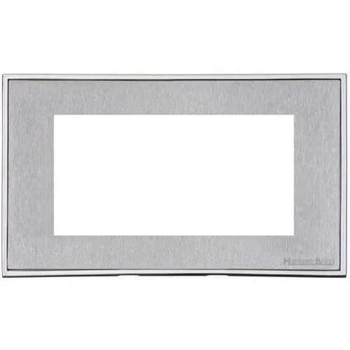 Executive Range-Satin Chrome-4 Module Euro Plate