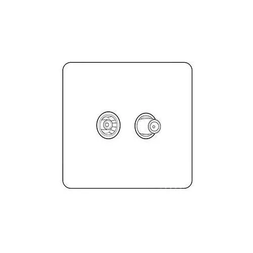 Studio Range-Antique Pewter-TV/Satellite Socket