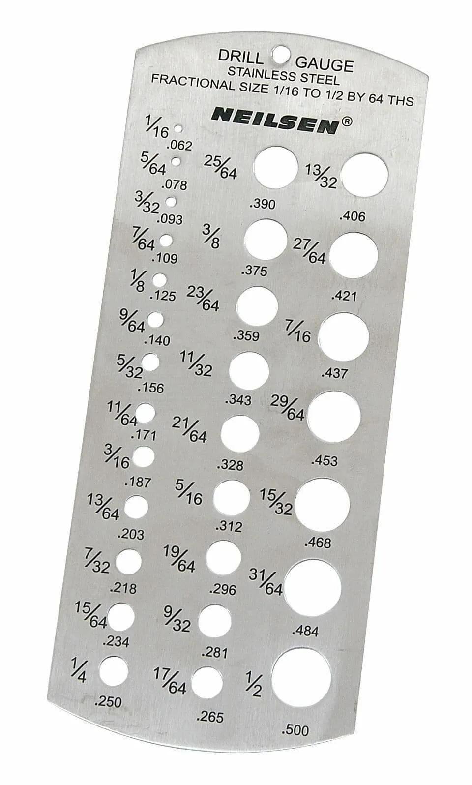Imperial Hss Drill Bit Bolt Size Diameter Checker Measuring Tool Gauge Guide