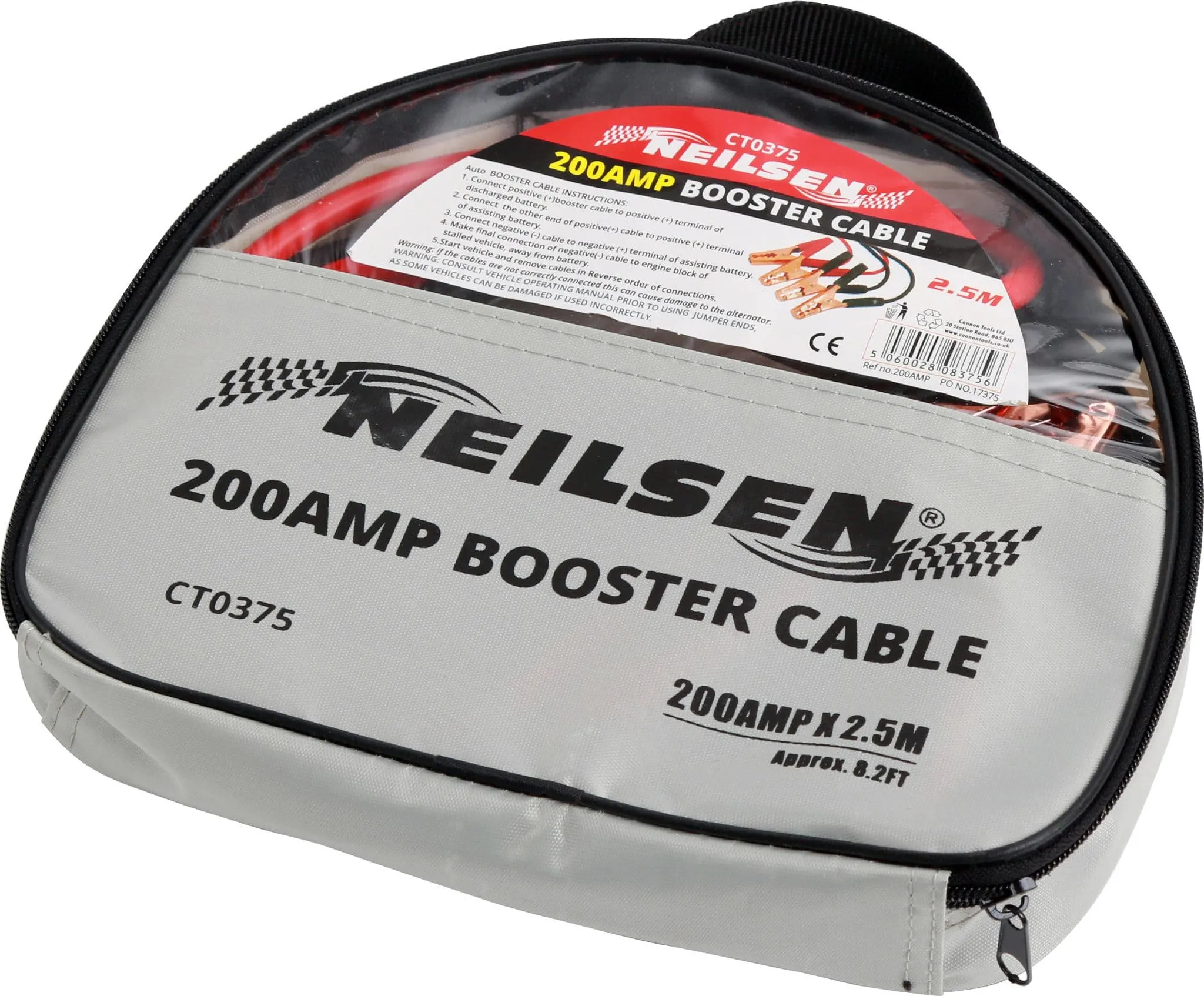 Jump Leads Battery Start 2.5M Booster Cable Car Van Truck Boost 1200Amp