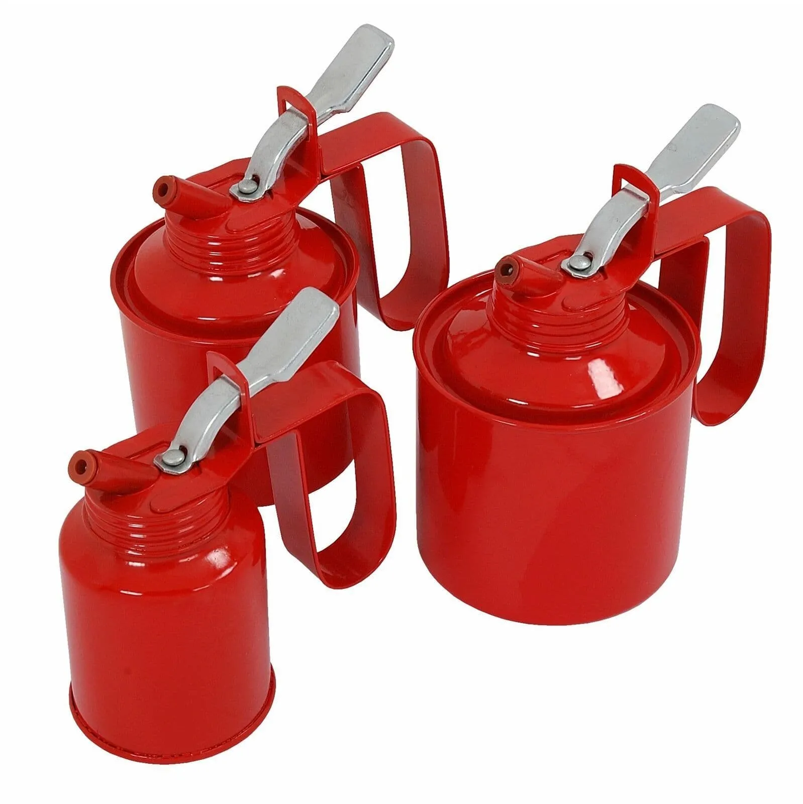 Metal Oil Can Thumb Pump 1/4 Pint With A Flexible Spout