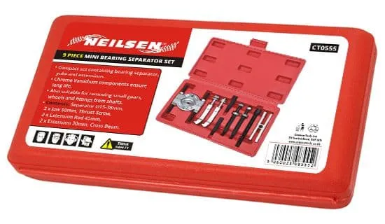 Mini 9Pcs Bearing Puller Separator Set 30-50mm Pull Out Jaw Gear Pulley Removal