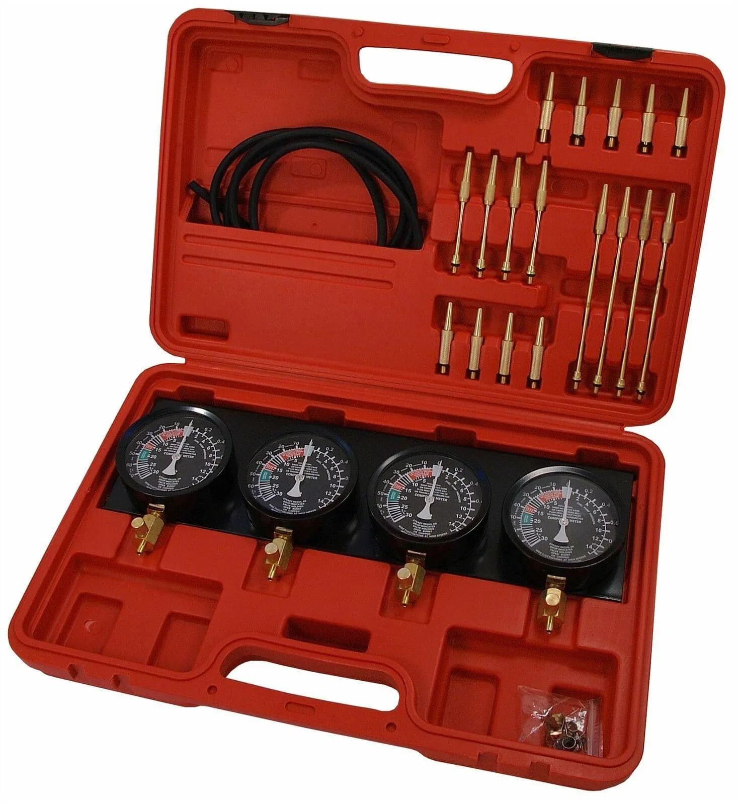 Motorcycle Carb Carburetor Tool Kit Vacuum Synchronizer 4 Gauges Balancer Meter