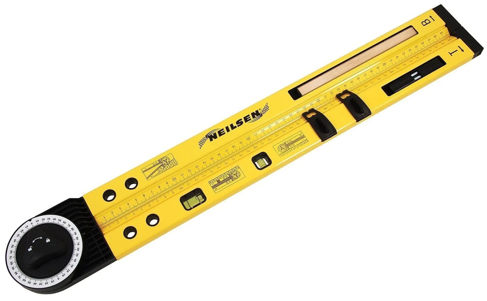 Multi Angle Finder Measuring Marking Ruler Protractor Spirit Level 20"