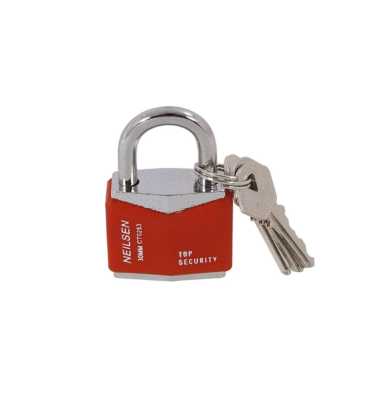 Padlock - Rhombic Chrome Plated 30mm Heavy Duty Padlock - Durable Iron Body