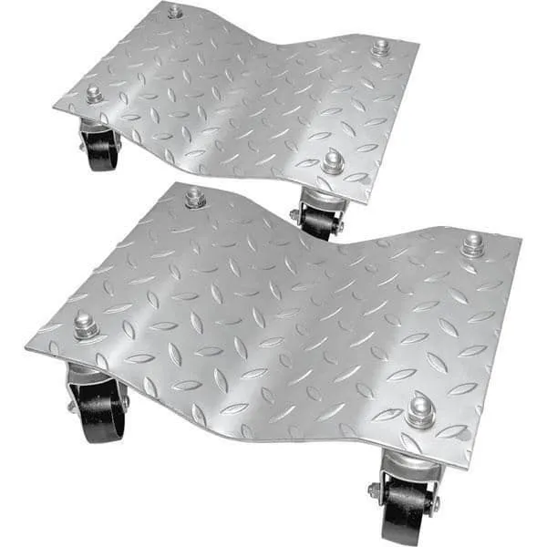 Pair Of Wheel Dollie Skates Trolley For Car & Van Positioning - 680Kg Per Dollie