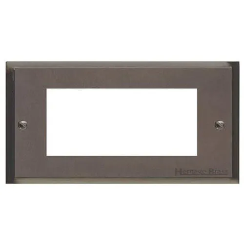 Elite Stepped Plate Range-Matt Bronze-4 Module Euro Plate