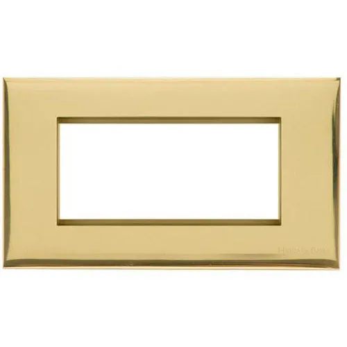 Winchester Range-Polished Brass-4 Module Euro Plate