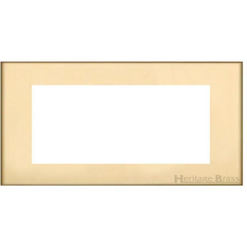 Winchester Range-Satin Brass-4 Module Euro Plate