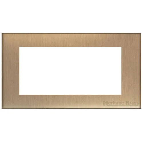 Winchester Range-Antique Brass-4 Module Euro Plate
