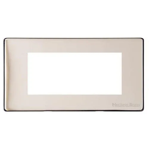 Vintage Range-Satin Nickel-4 Module Euro Plate