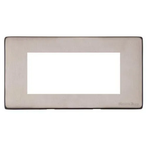 Vintage Range-Aged Pewter-4 Module Euro Plate