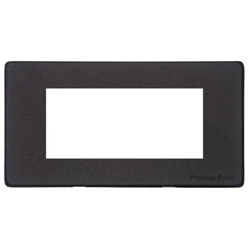 Vintage Range-Matt Black-4 Module Euro Plate