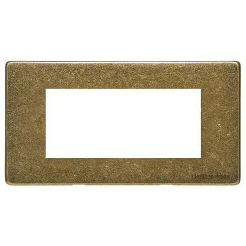 Vintage Range-Rustic Brass-4 Module Euro Plate