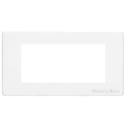 Vintage Range-Matt White-4 Module Euro Plate