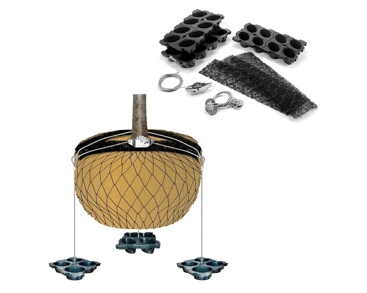 Platipus Tree D-Man Anchoring System with Plati-Mat