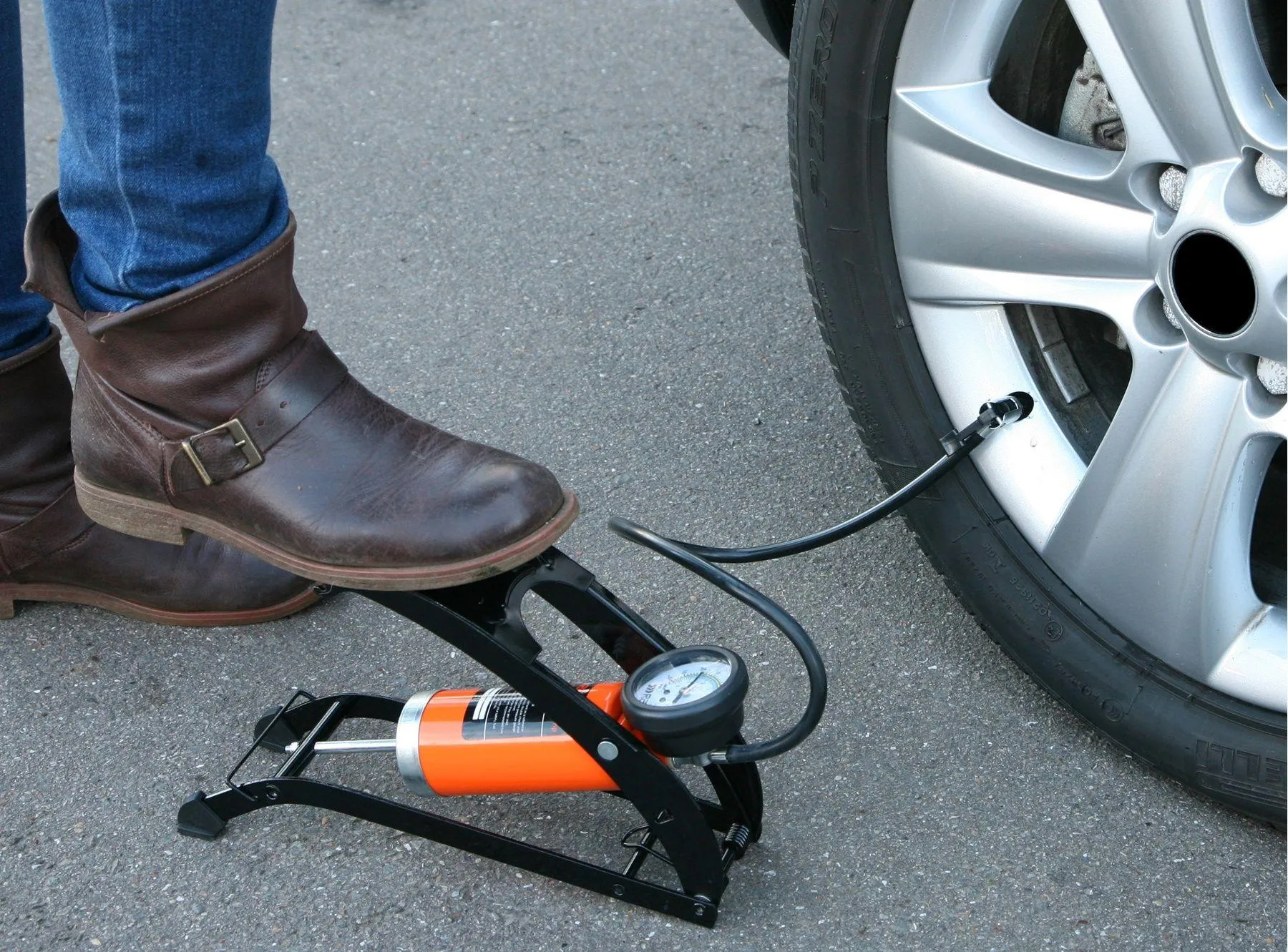 RAC Heavy Duty Single Barrel Foot Pump