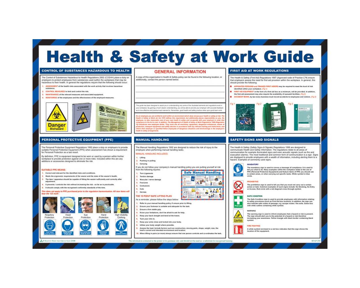Poster 590x420 Laminated, First Aid & Safety