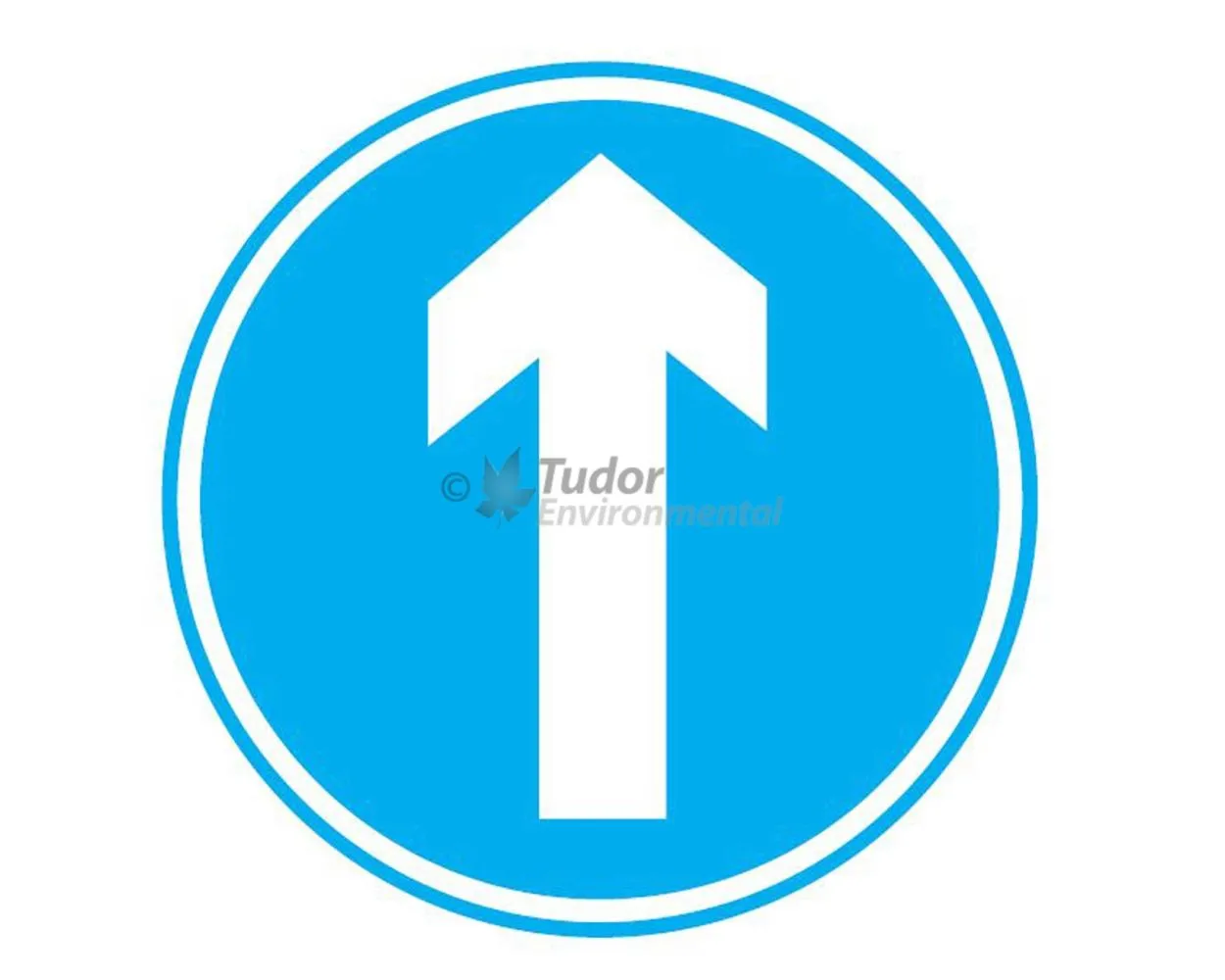 Aluminium Traffic Control Sign 450mm dia, Arrow