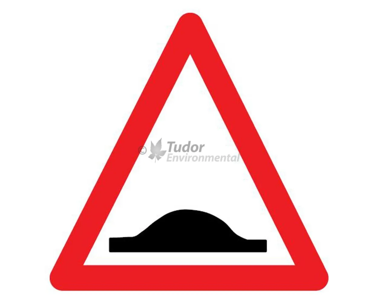 Aluminium Traffic Control Sign 600mm triangle, Speed hump