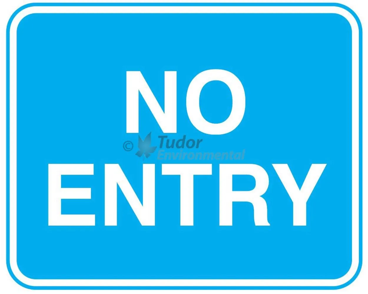 Aluminium Traffic Control Sign 600x450mm, NO ENTRY