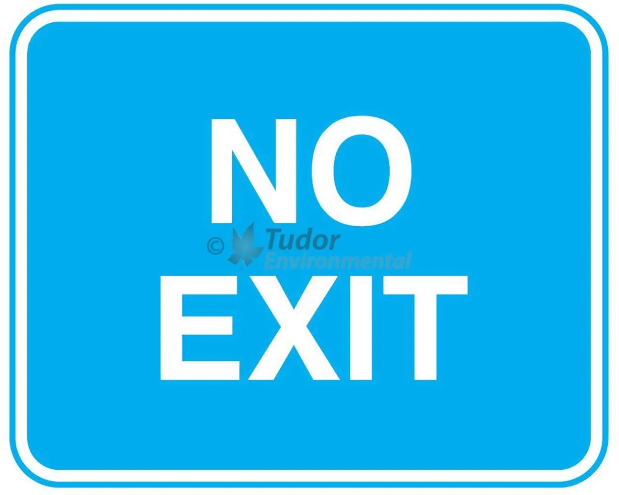 Aluminium Traffic Control Sign 600x450mm, NO EXIT