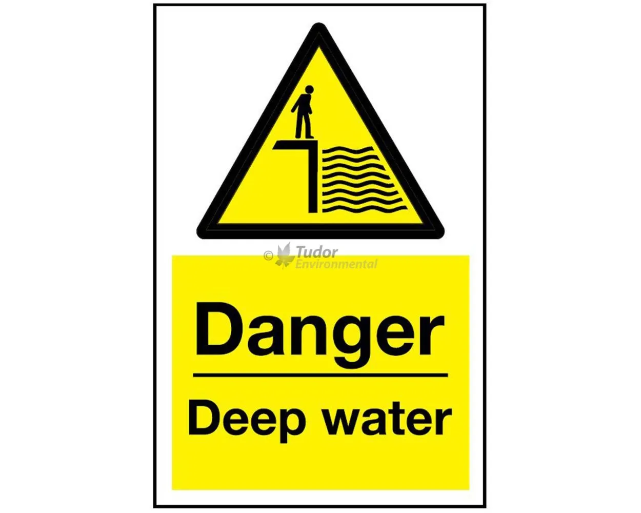 Sign 200x300mm, Danger - Deep Water