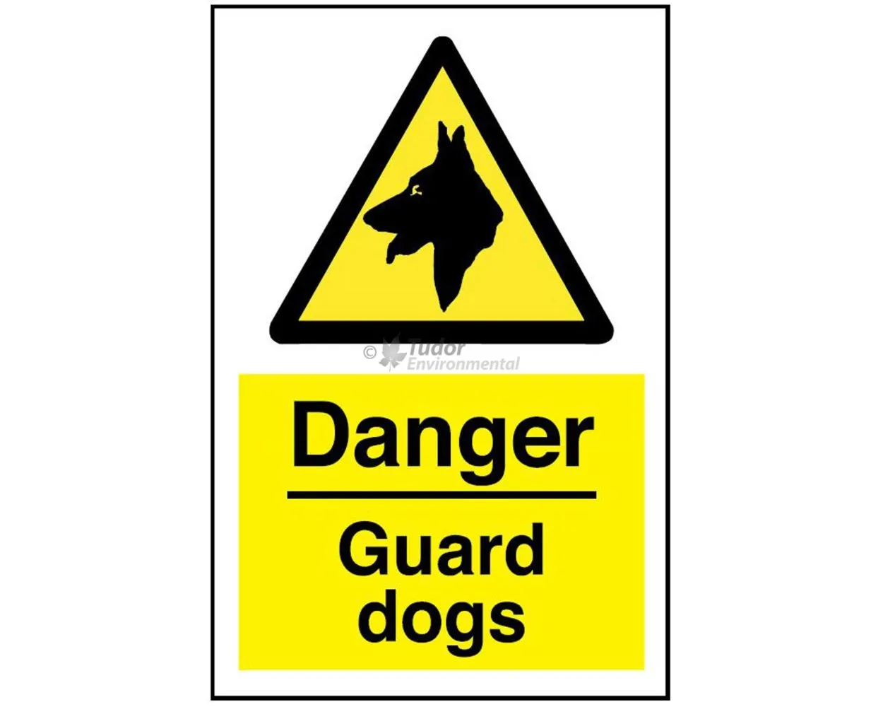 Sign 200x300mm, Danger - Guard Dogs