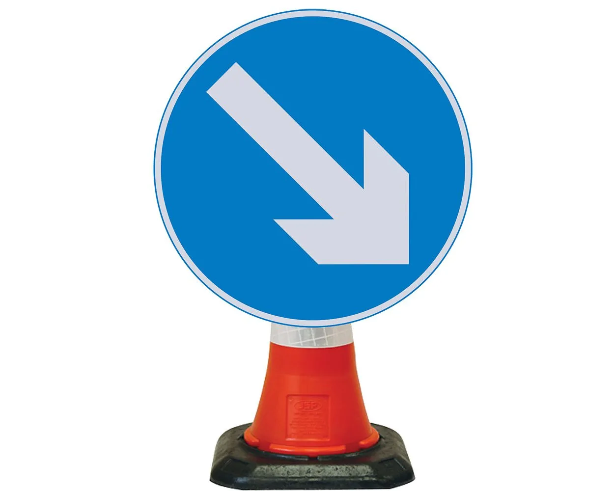 Cone Sign, 600mm, Directional Arrow Right