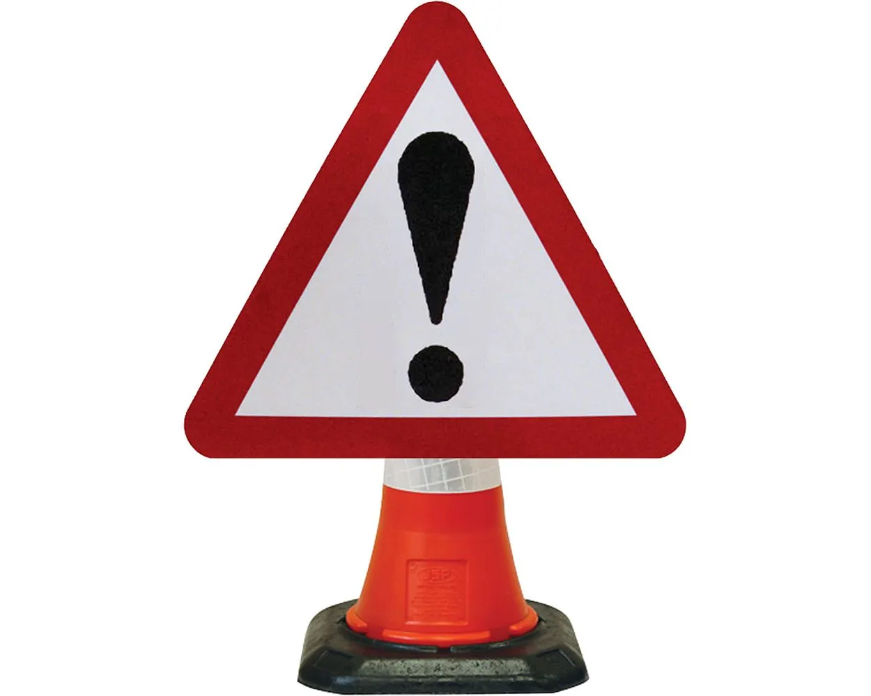 Cone Sign, 600mm, Exclamation Mark