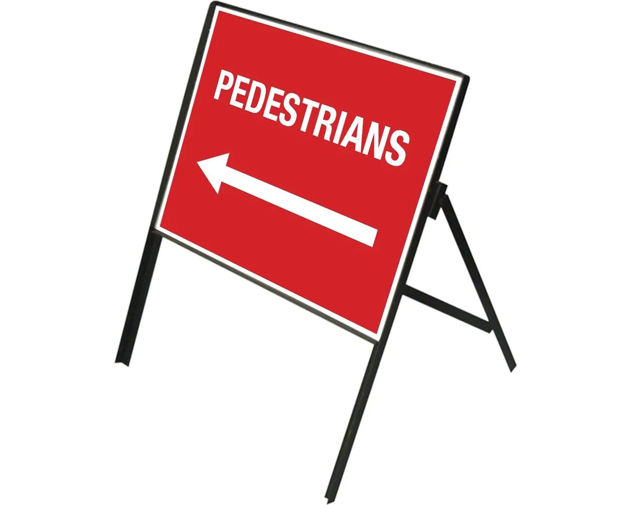 Pedestrians Arrow Left Sign, 600x450mm