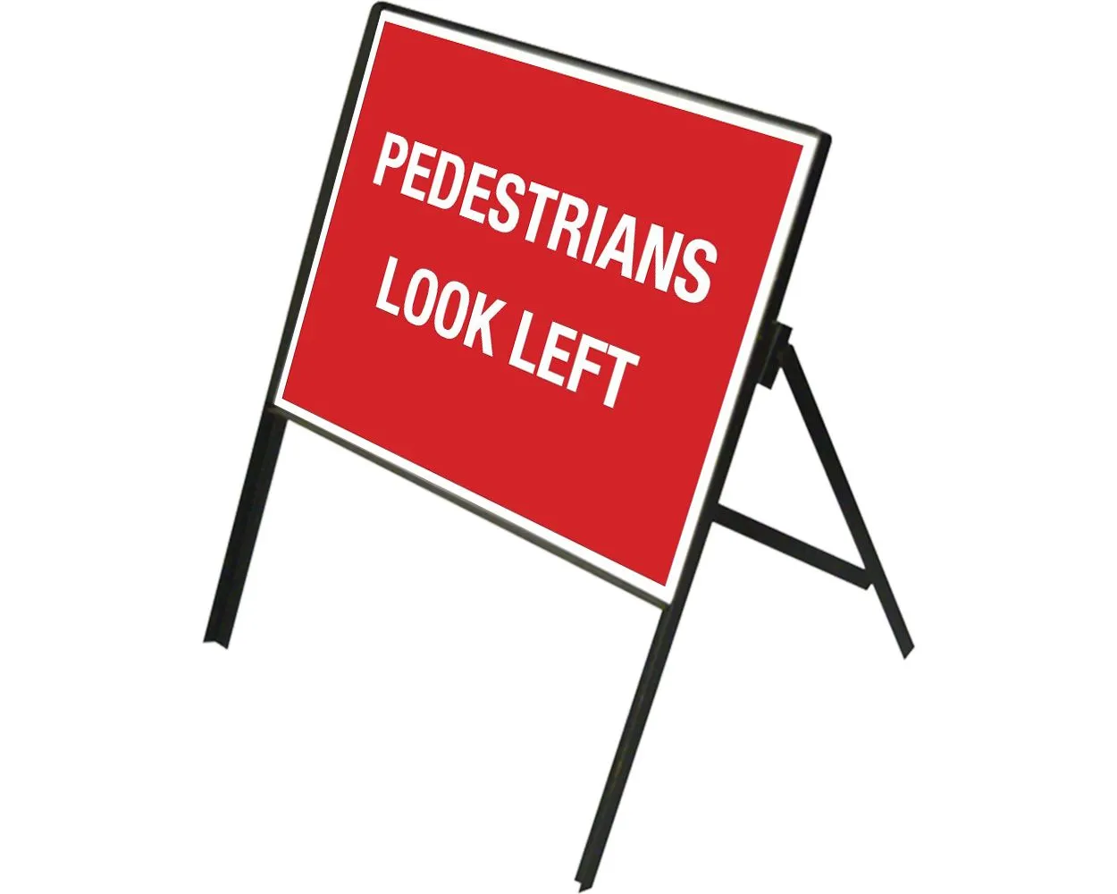 Pedestrians Look Left Sign, 600x450mm
