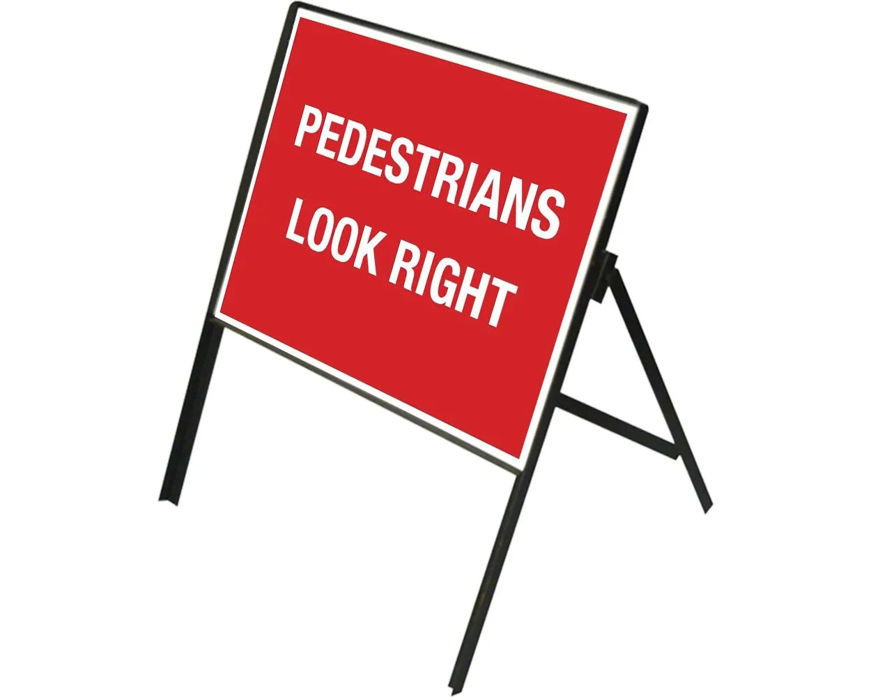 Pedestrians Look Right Sign, 600x450mm