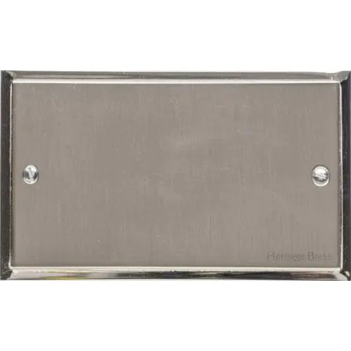 Elite Stepped Plate Range-Satin Nickel Dual Finish -Double Blank Plate