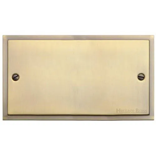 Elite Stepped Plate Range-Antique Brass-Double Blank Plate