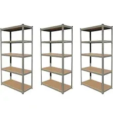 HILKA Three Sets 265kg 5 Tier Boltless Shelving