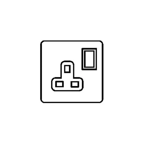 Elite Stepped Plate Range-Satin Brass Dual Finish-Single Socket (13 Amp)