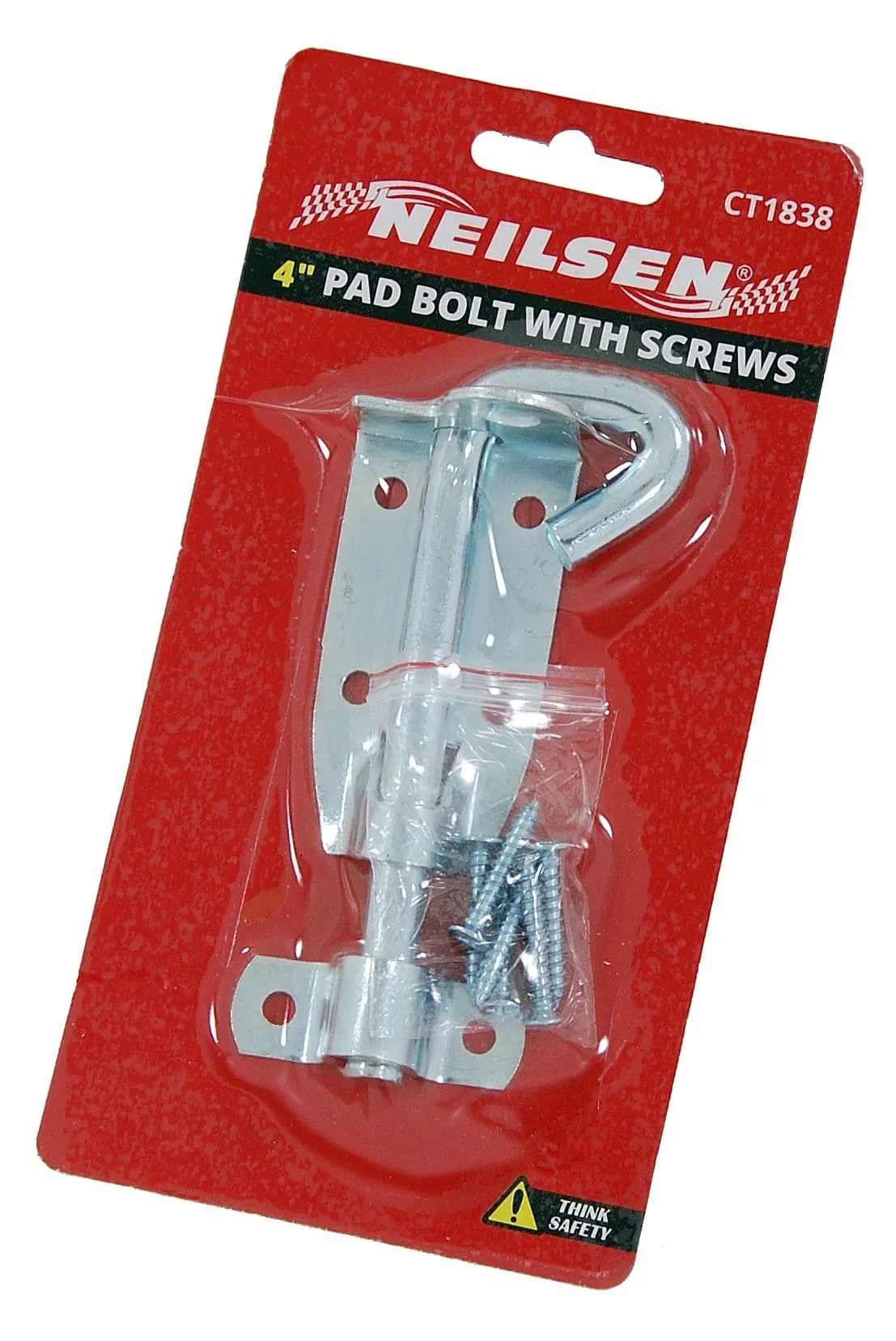 Slide Latch Pad Lock Bolt 4"