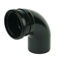 110mm 92.5 Bend Single Socket Black Floplast