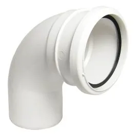 110mm 92.5 Bend Single Socket White Floplast