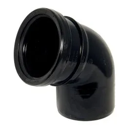 110mm 112.5 Bend Single Socket Black Floplast