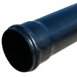 110mm Single Socket Soil 3M Pipe Black
