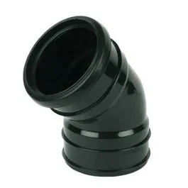110mm 135 Double Socket Bend Black Floplast