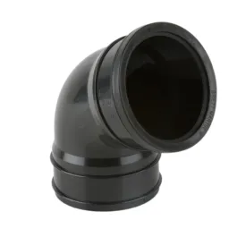 110mm 135' Top Offset Bend Black Floplast