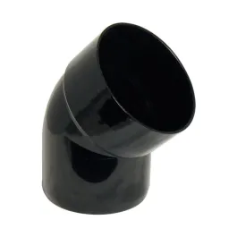 110mm 135' Bottom Offset Bend Black Floplast