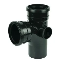 110mm 92.5 Branch Black with Bosses Floplast