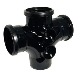 110mm 92.5 Double Branch Black Triple socket Floplast