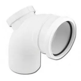110mm 92.5 Access Bend White Single Socket Floplast